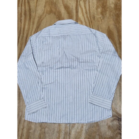 byford london Striped dress shirt Men 42 White Cotton Button-down Collar @f3 - Picture 2 of 8